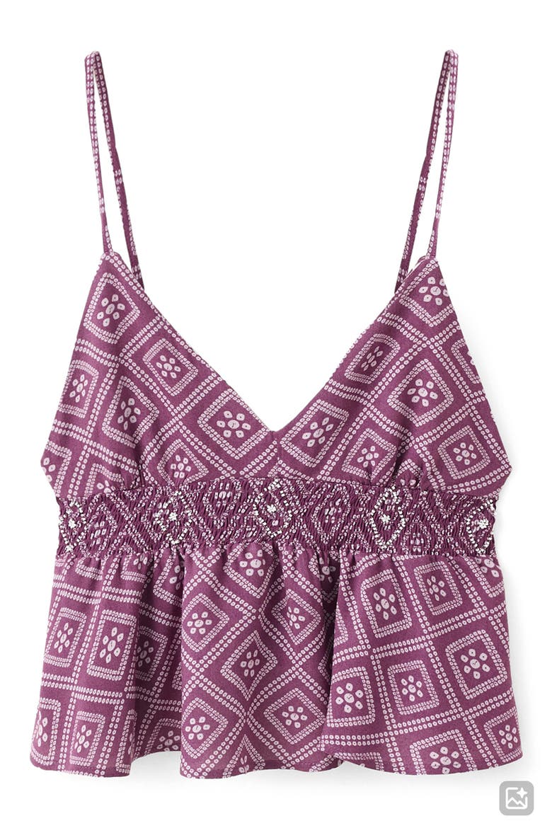 Geometric Print Smock Camisole, Alternate, color, LIGHT/ PASTEL PURPLE