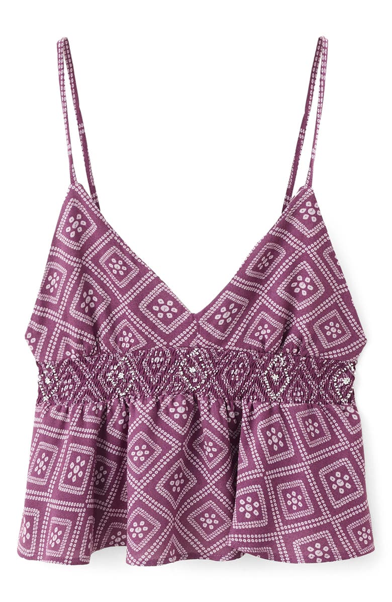 MANGO TEEN Geometric Print Smock Camisole, Alternate, color, Light/ Pastel Purple