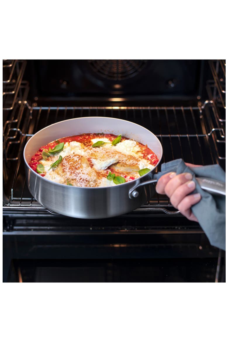 Venice Pro 5-Quart Stainless Steel Ceramic Nonstick Saute Pan with Lid, Alternate, color, STAINLESS STEEL