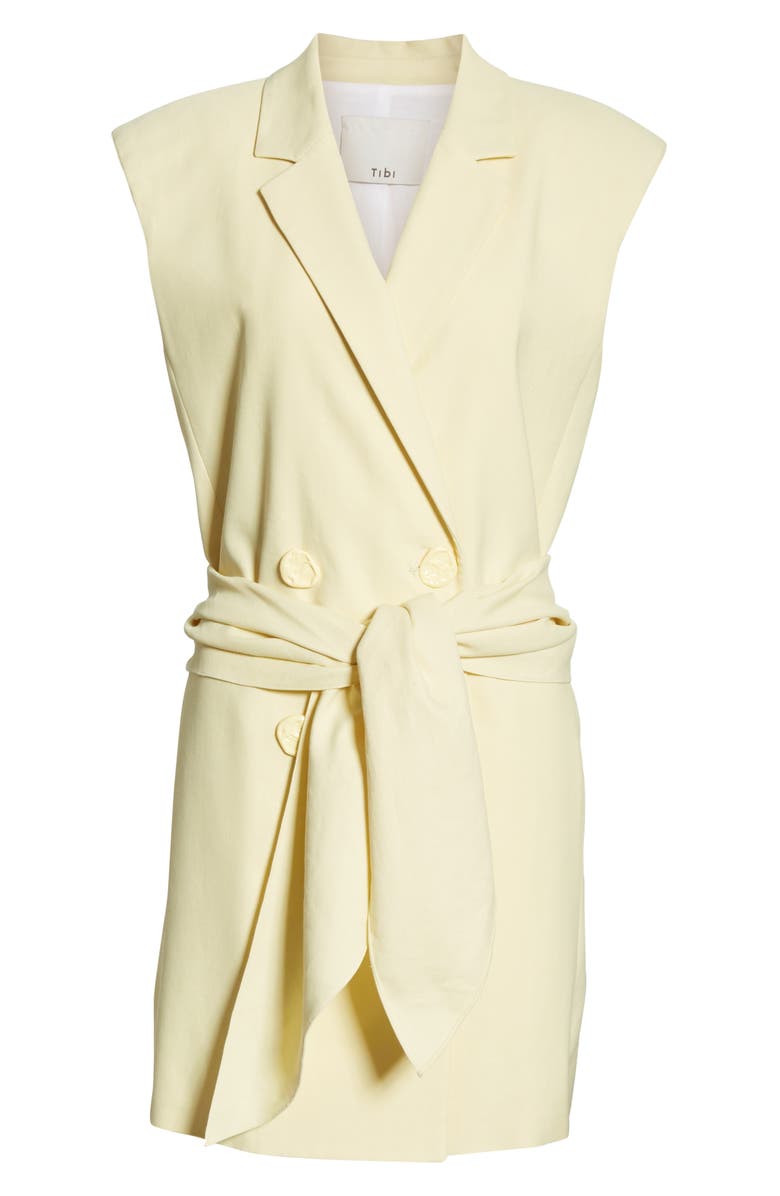 Tibi Tie Waist Blazer Dress, Alternate, color, 