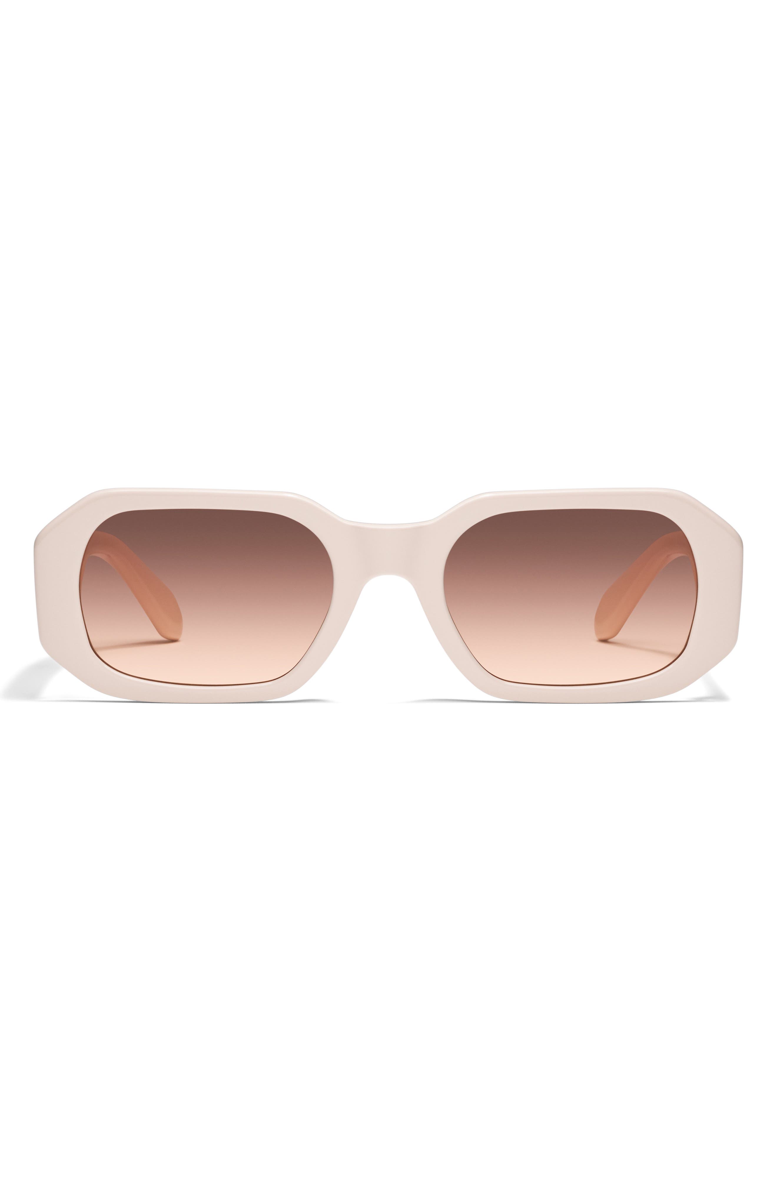 QUAY Hyped Up 53mm Gradient Square Sunglasses