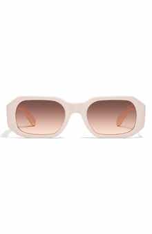 QUAY Hyped Up 53mm Gradient Square Sunglasses