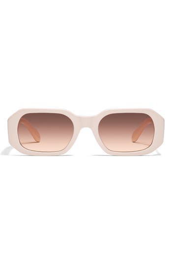 Quay Hyped Up 53mm Gradient Square Sunglasses In Cham Brnfwn