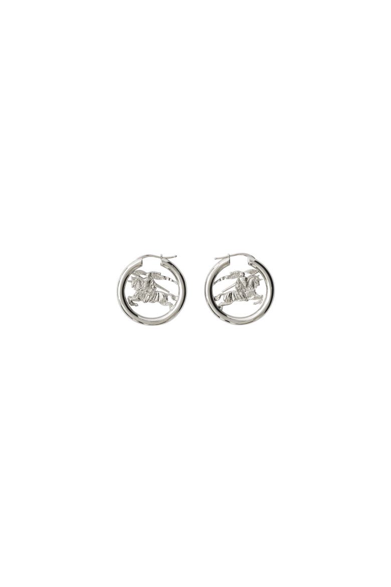 Knight Hoop Earrings, Alternate, color, Silver