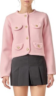 English Factory Round Hem Cardigan