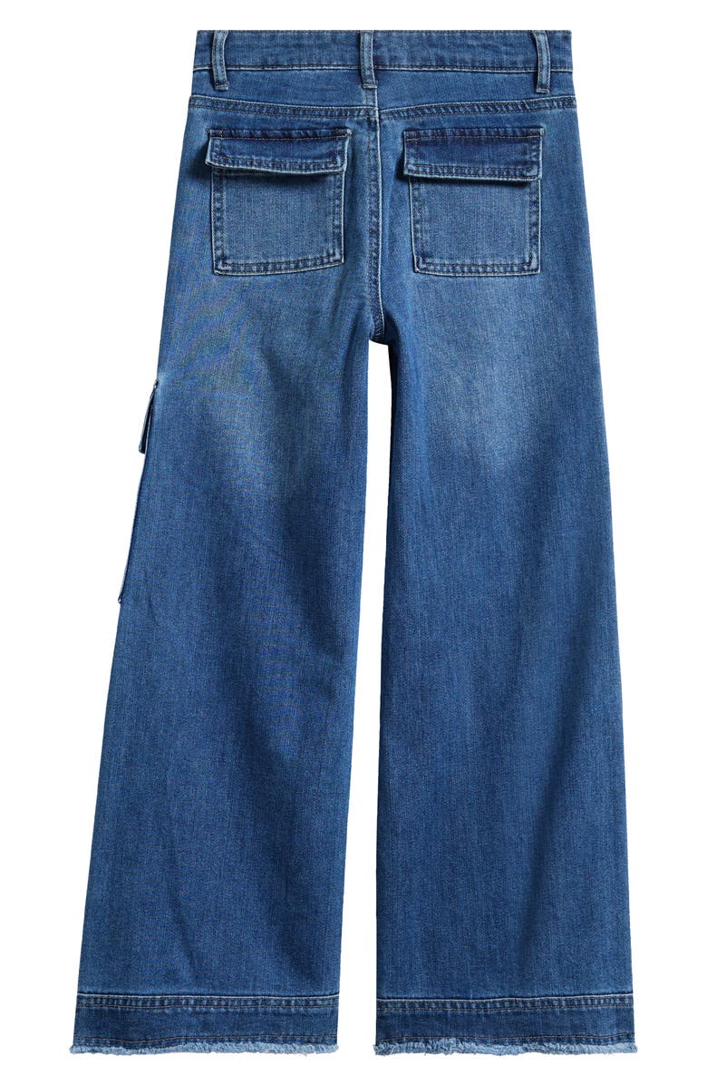 Tractr Kids' Multipocket Cargo Pants, Alternate, color, Med Blue