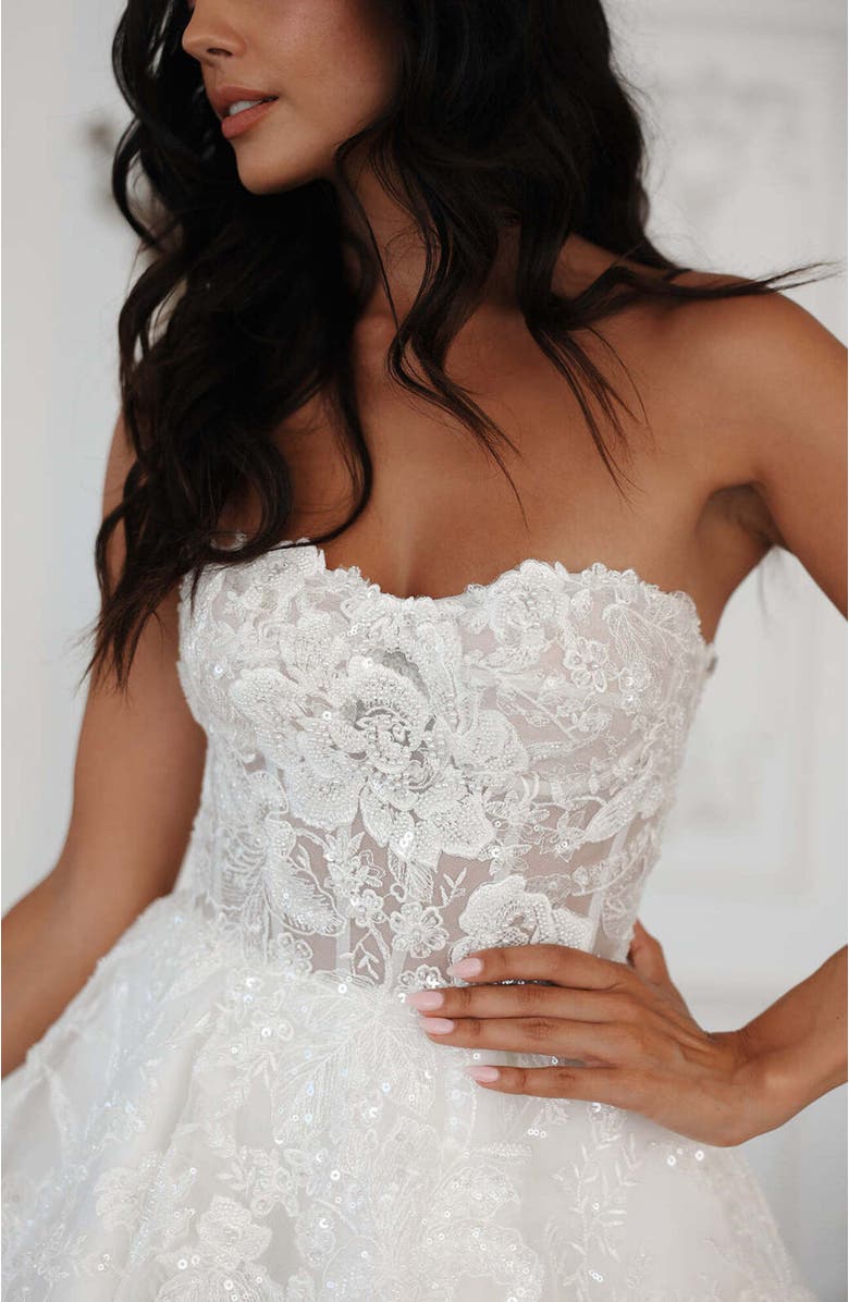 Untamed Petals Jacqueline Mini Dress, Alternate, color, Ivory