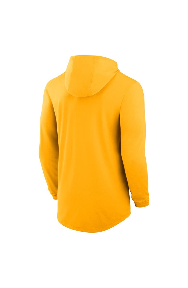 Nike Men's Nike Gold Iowa Hawkeyes Classic Arch Tri-Blend Long Sleeve Hoodie T-Shirt, Alternate, color, Gold