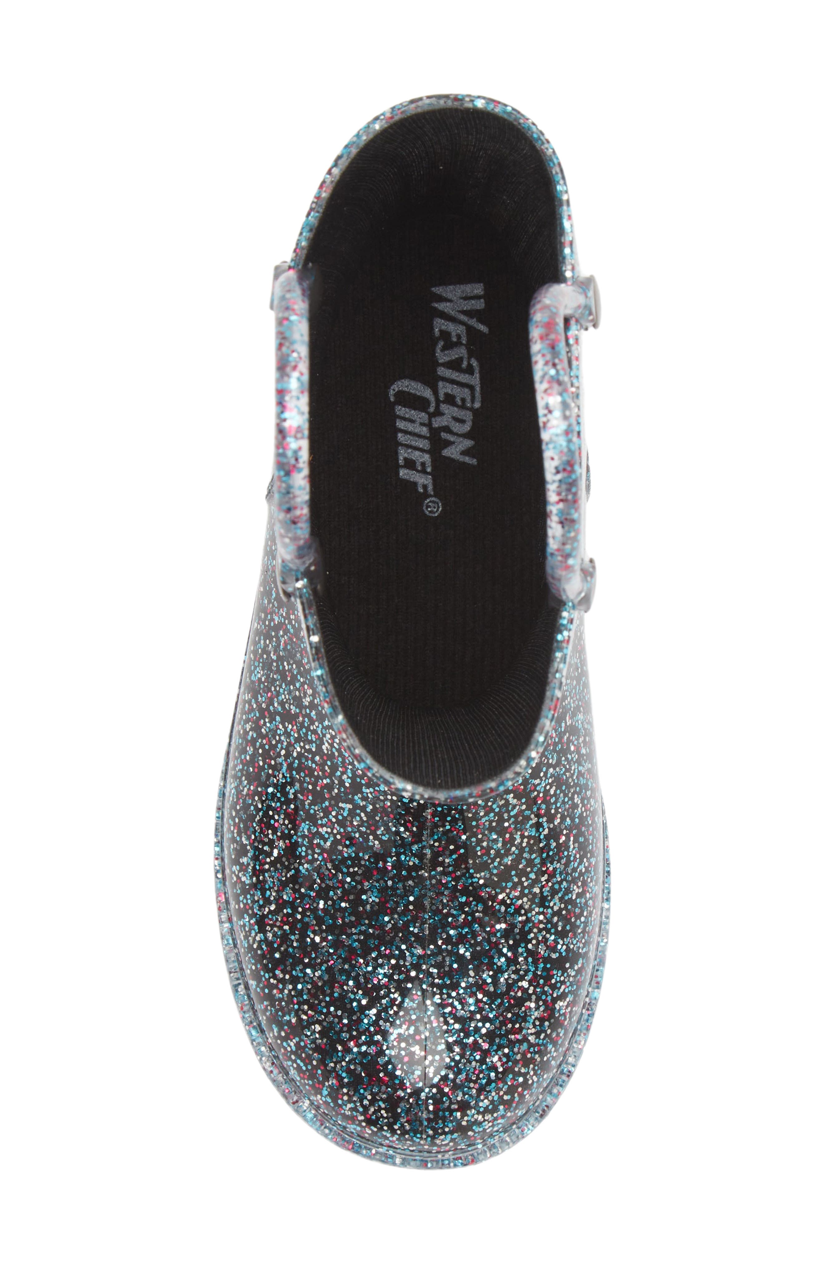 Western Chief Glitter Waterproof Rain Boot, Alternate, color, 