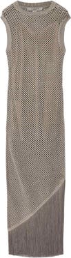 AllSaints Jessie Sleeveless Fringe Trim Dress