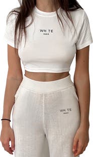 Blvck Whte Minimal Crop Tee