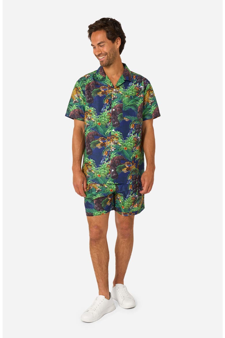 Transformers Disguise of the Print Camp Shirt & Shorts Set, Alternate, color, MULTICOLOR