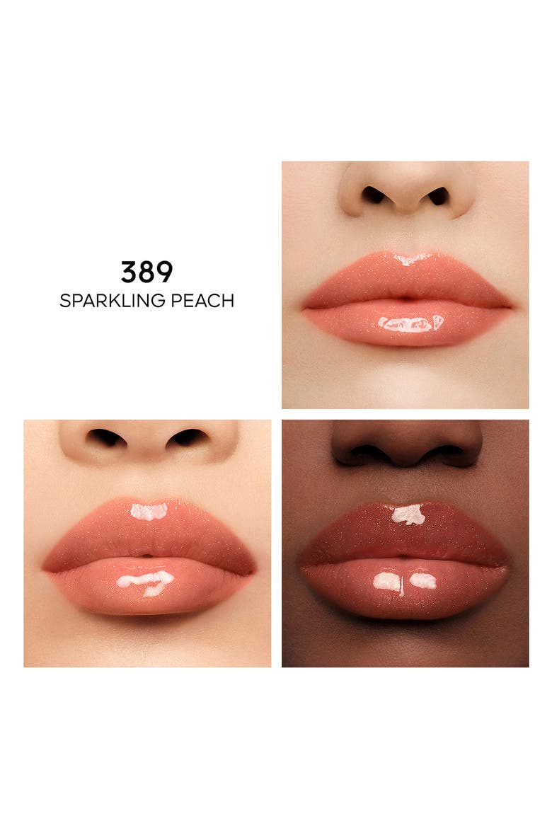 Shimmering KissKiss Bee Glow Lip Oil (Limited Edition), Alternate, color, SPARKLING PEACH