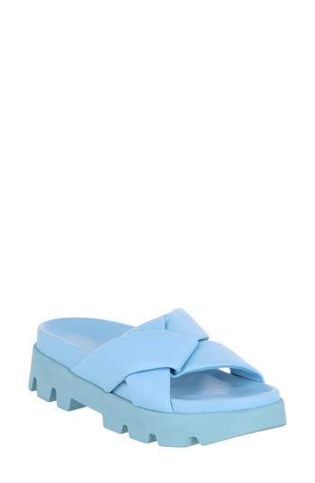 Ferragamo Woman Sandals Light Blue Size 8 Calfskin In Blue