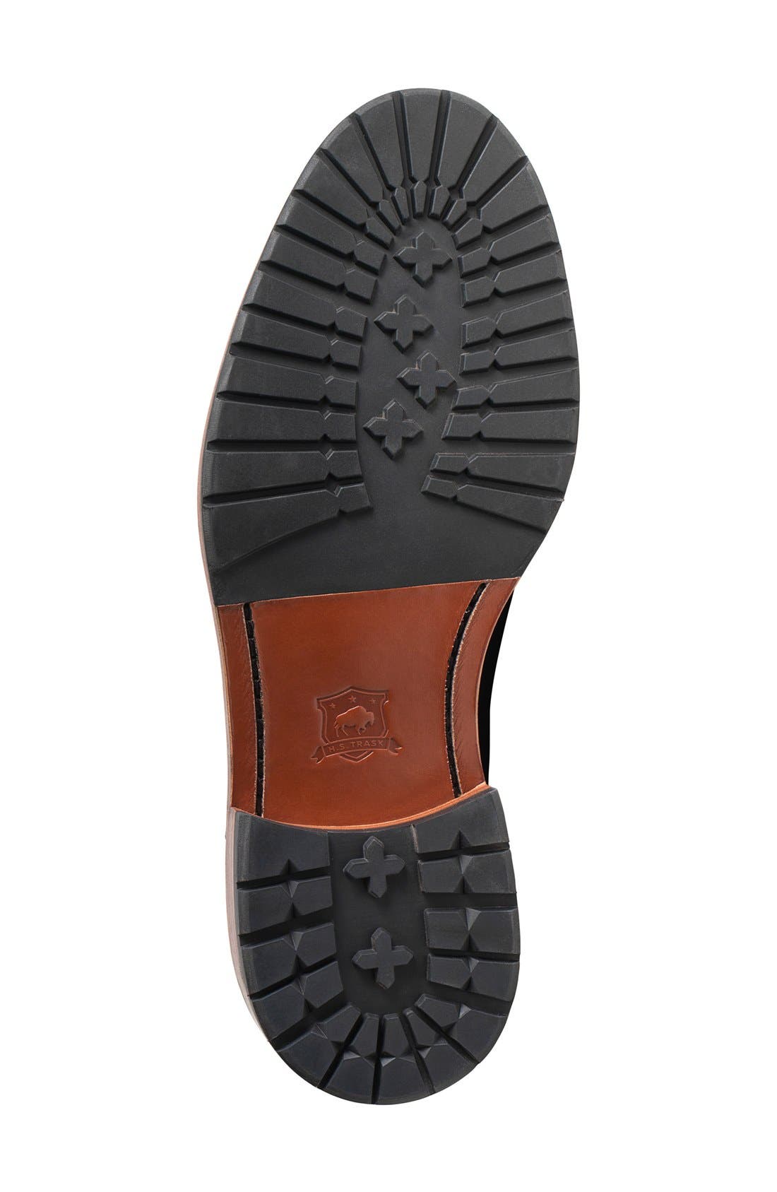 'Lowell' Cap Toe Boot, Alternate, color, BLACK