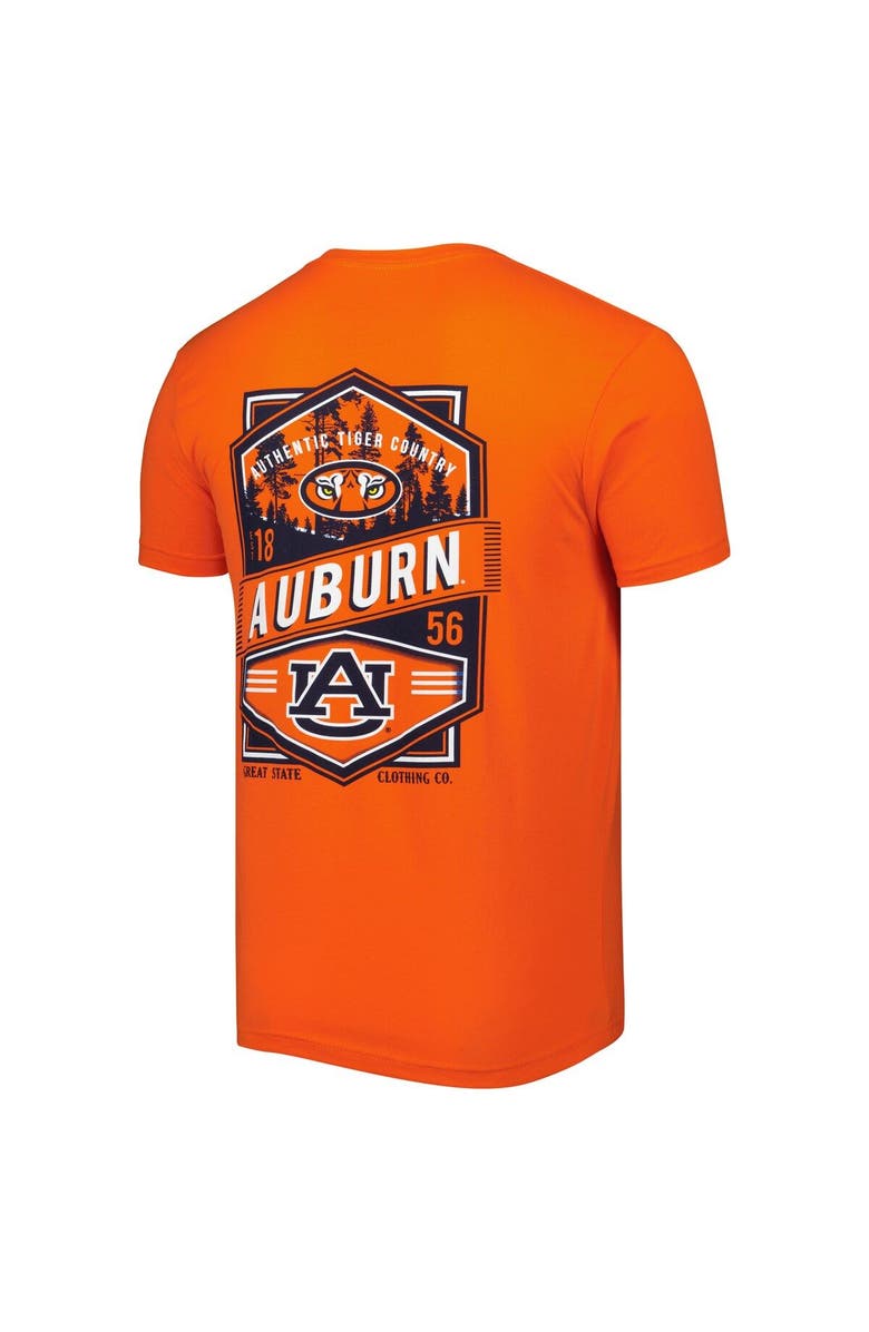 GREAT STATE CLOTHING Men's Orange Auburn Tigers Double Diamond Crest T-Shirt, Alternate, color,