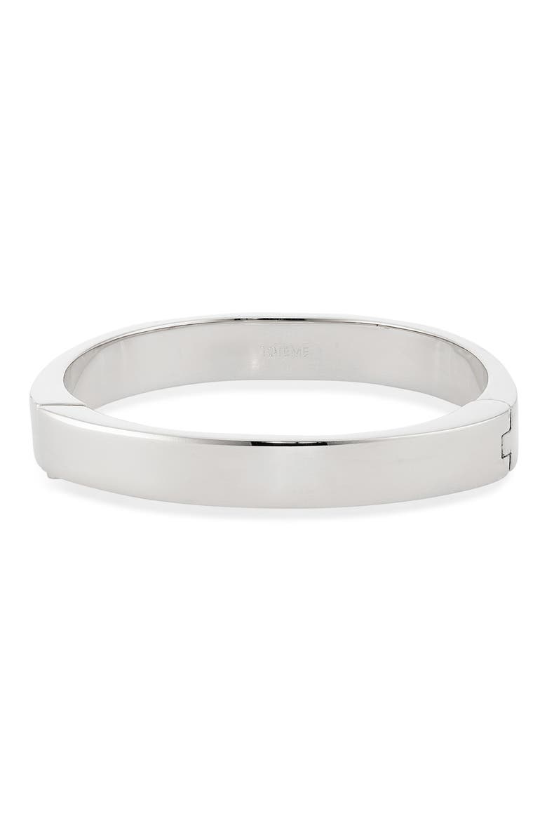 Signature Hinged Cuff Bracelet, Main, color, SILVER
