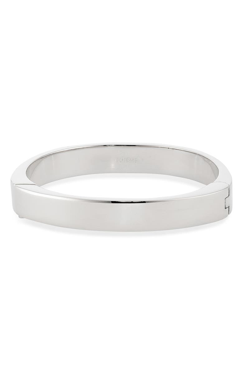 TOTEME Signature Hinged Cuff Bracelet, Main, color, Silver