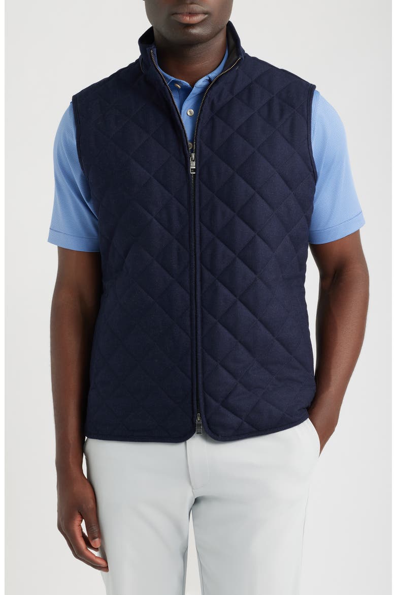 Essex Quilted Wool Vest, Alternate, color, NAVY