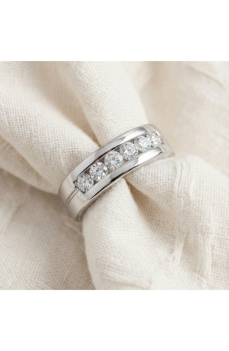 Bliss Diamond Men's 5/8Ct Diamond 6-Stone Polished Wedding Ring Lab Grown 10k Gold, Alternate, color, 10K Yellow Gold