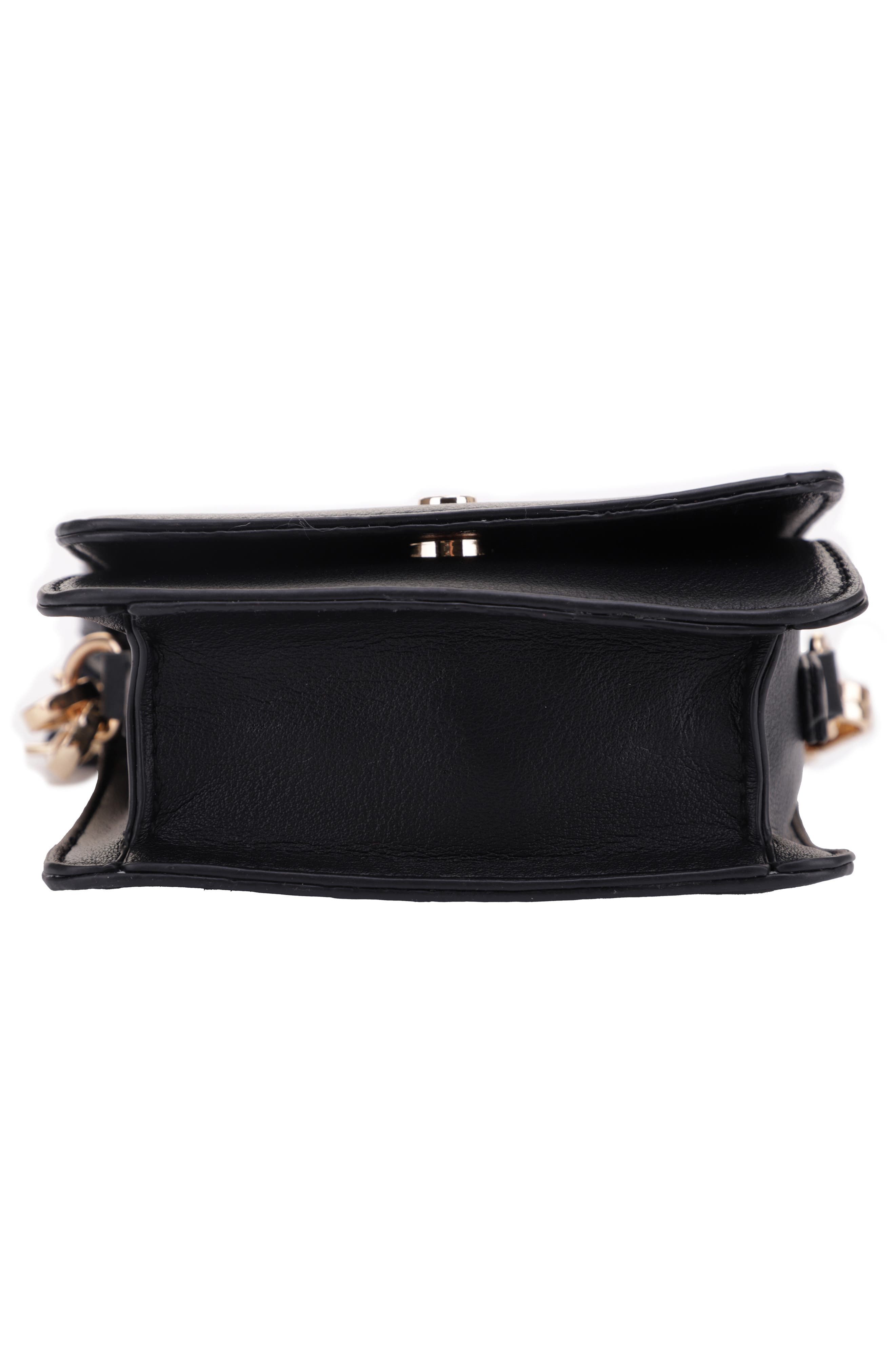 Tanya Vegan Leather Crossbody Bag, Alternate, color, BLACK