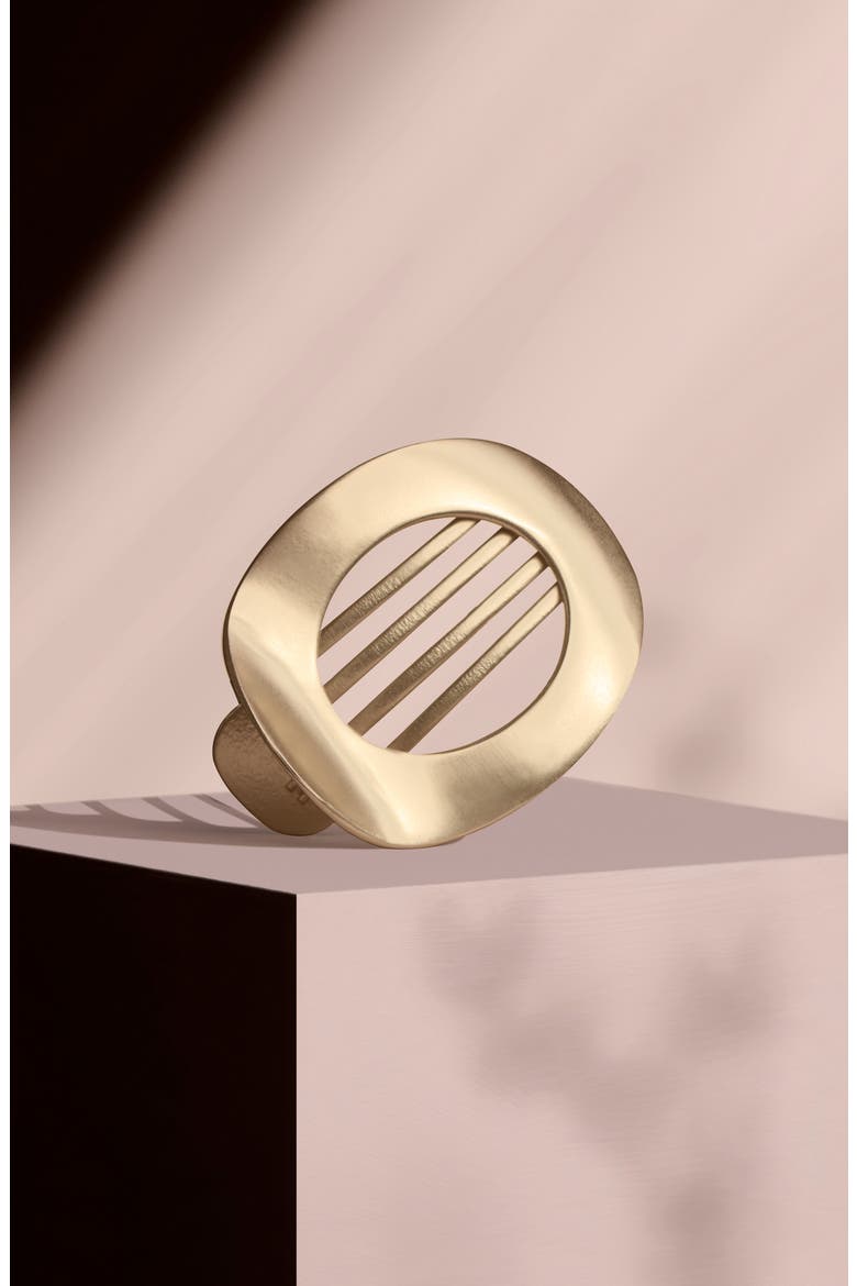 Gilded Oval Hair Clip, Alternate, color, NO COLOR