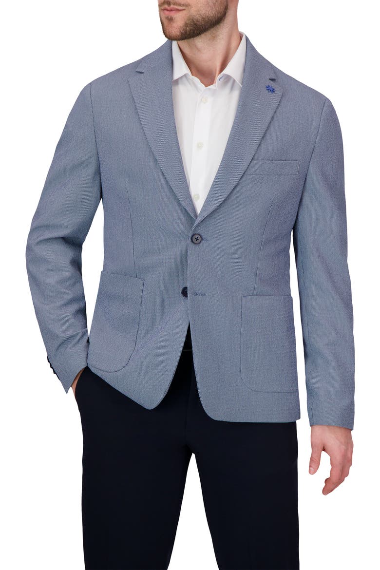 Seersucker Textured Sport Coat, Alternate, color, BLUE
