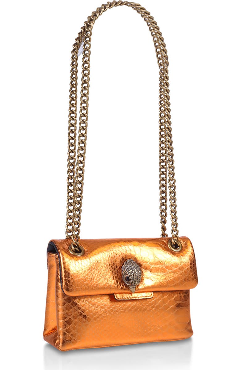 Kurt Geiger London Rainbow Shop Mini Kensington Metallic Leather Crossbody Bag, Alternate, color,