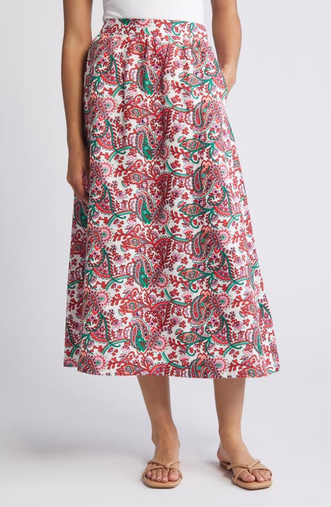 Florence Linen Midi Skirt