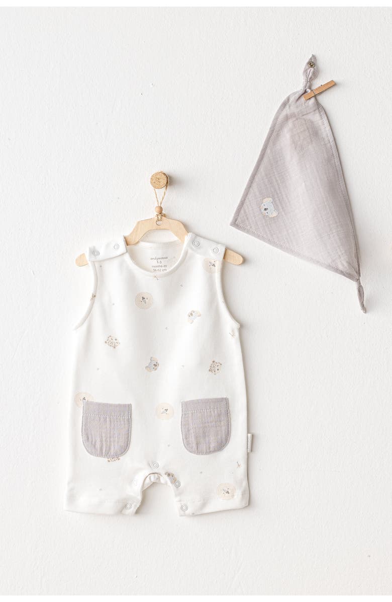 Andy Wawa Romper & Bib Set, Alternate, color, 