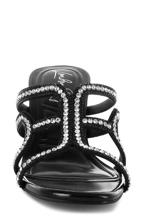 London Rag Caqueta Clear Heel Sandal In Black