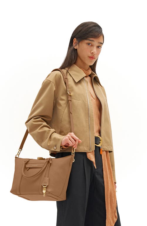 Maison De Sabre Small Leather Weekender Bag In Brown