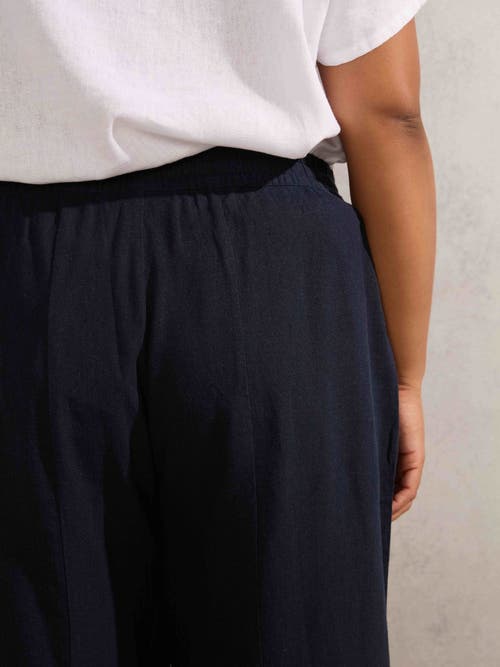Live Unlimited Linen Mix Tapered Pants In White