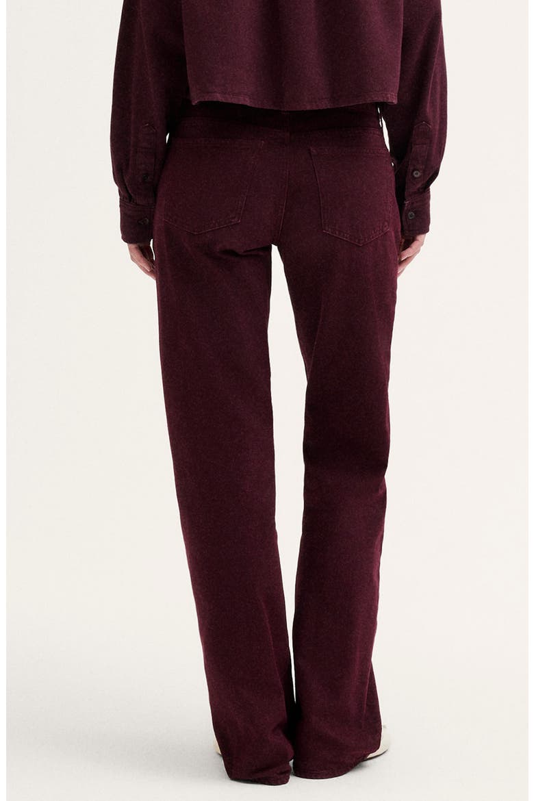The Low Rise Loose Straight Leg Jeans, Alternate, color, SMOKED CLARET