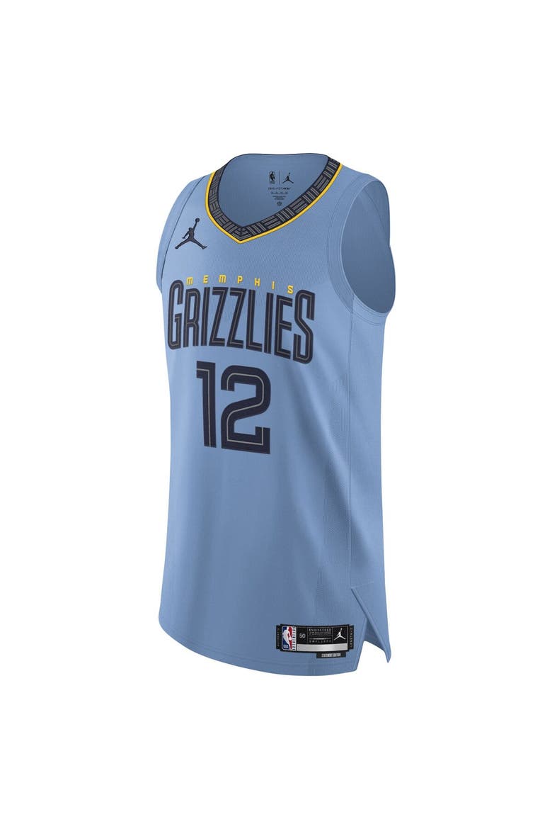 Men's Jordan Brand Ja Morant Light Blue Memphis Grizzlies Authentic Player Jersey - Statement Edition, Alternate, color, Light Blue
