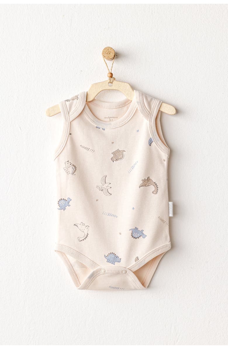 Andy Wawa Dino Bodysuits, Alternate, color, Blue