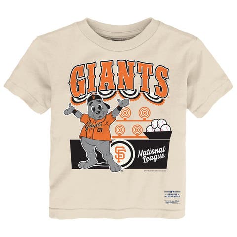 Toddler Mitchell & Ness  Cream San Francisco Giants Step Back Up T-Shirt