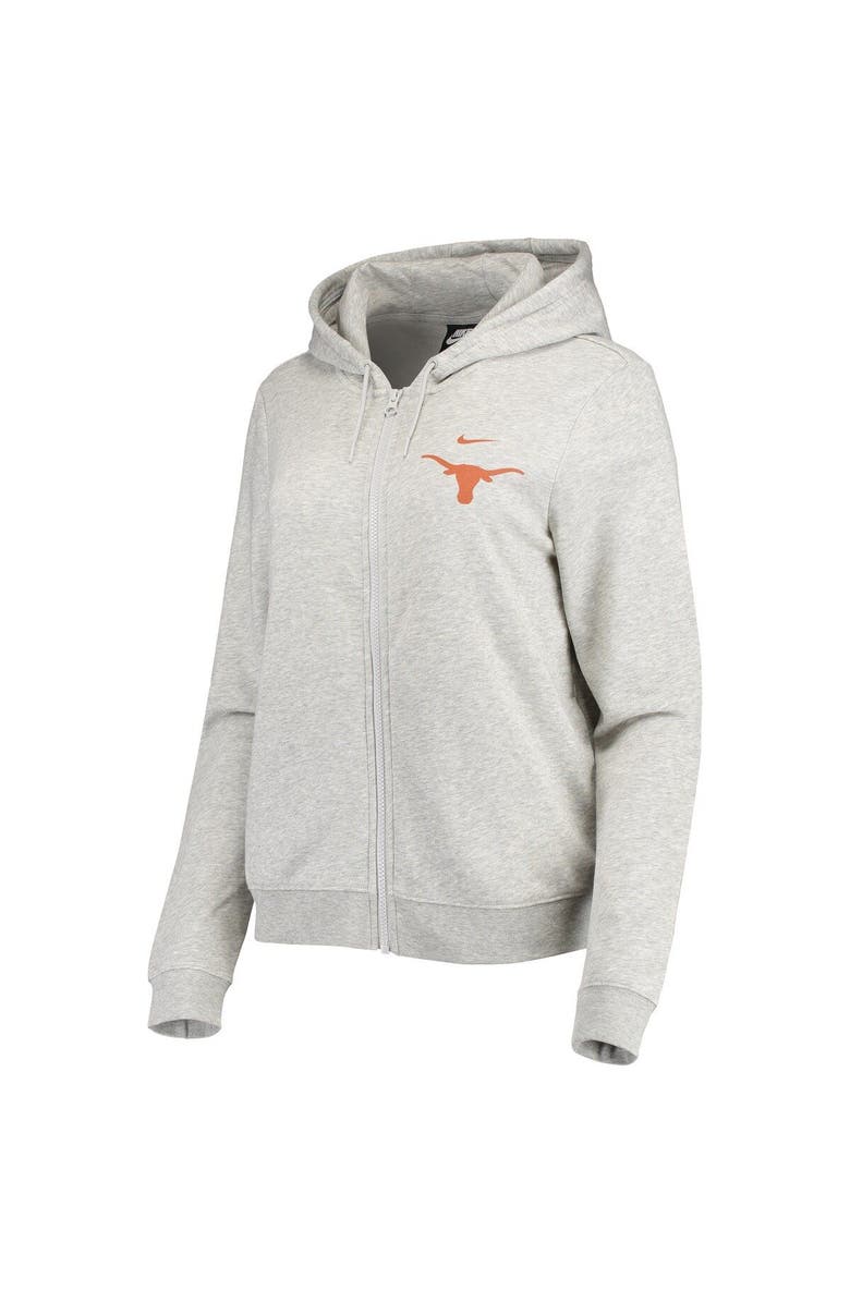 Nike Women's Nike Heathered Gray Texas Longhorns Varsity Fleece Full-Zip Hoodie, Alternate, color, Heather Gray