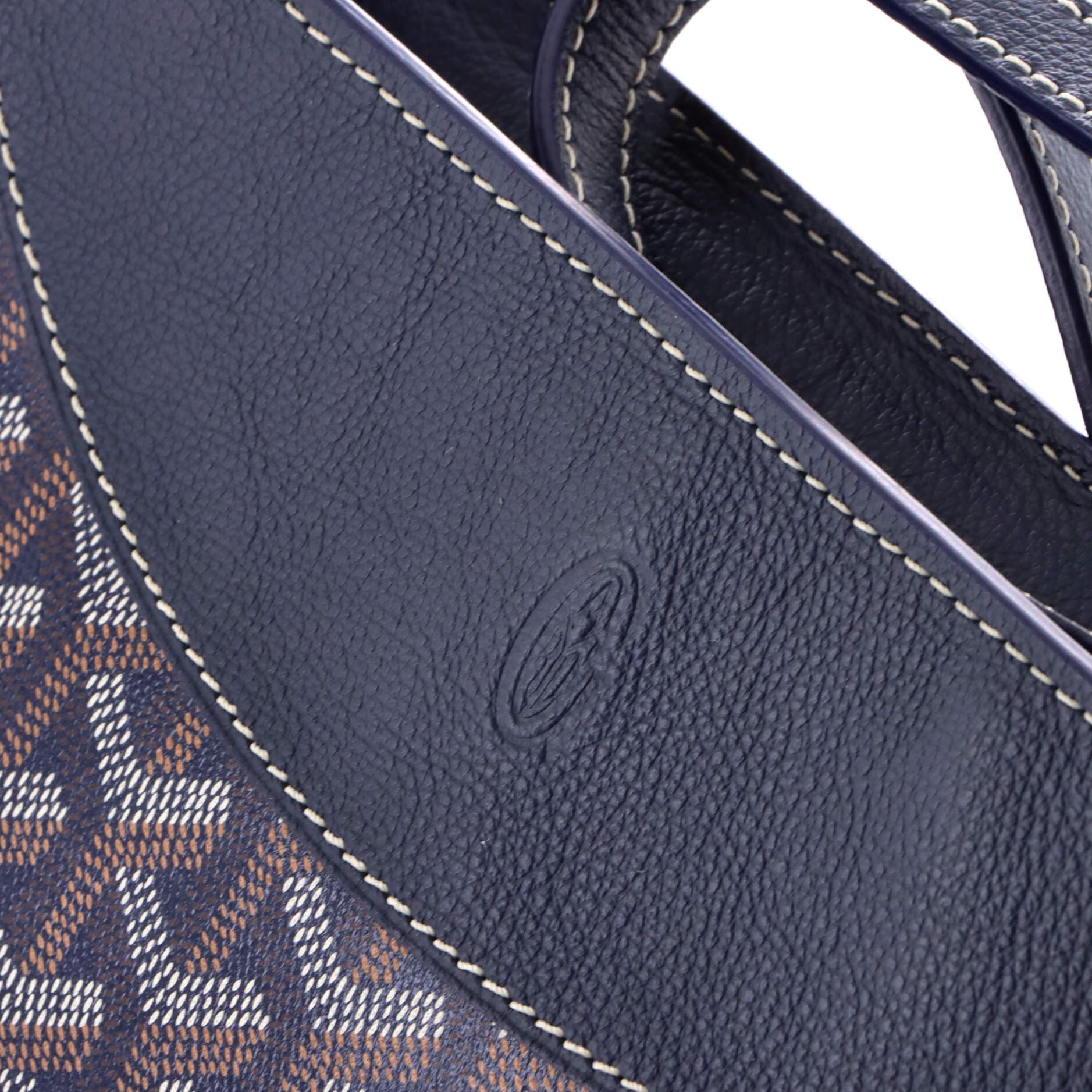 Pre-Owned Goyard Hirondelle Shoulder Bag Coated Canvas and Leather, Alternate, color, Blue