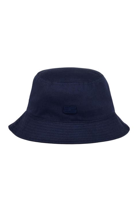Cotton bucket hat with patch