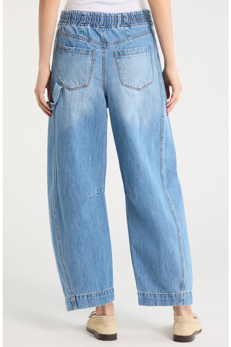 The Barrel Leg Drawstring Barrel Leg Jeans, Alternate, color, EASY GOER
