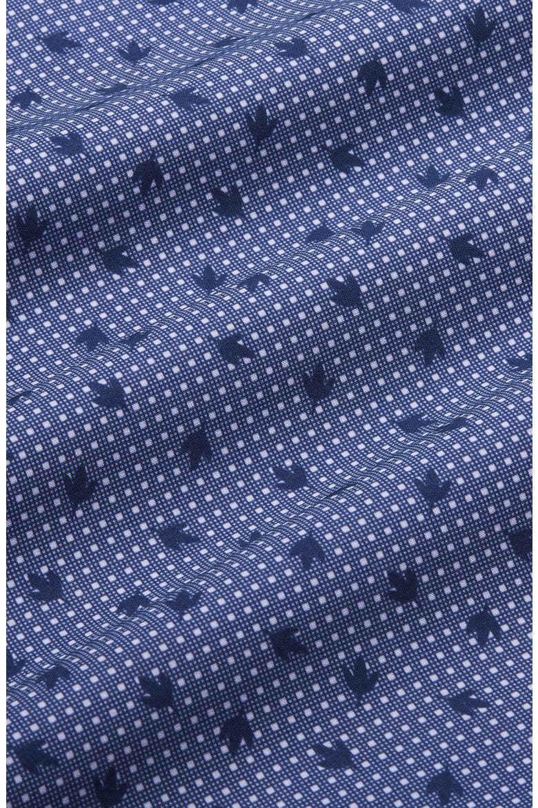 Leeward Floral Performance Button-Up Shirt, Alternate, color, NAVY LEAF DOT PRINT