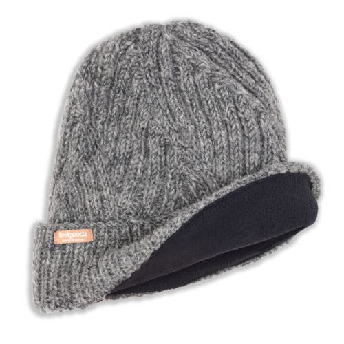Feelgoodz Artisan Hand-knit Vienna Beanie Hat In Gray