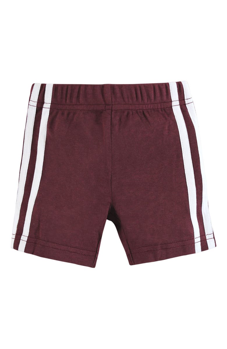 Hudson Baby Boys' 4-Piece Everyday Shorts Collection, Alternate, color, Burgundy Navy