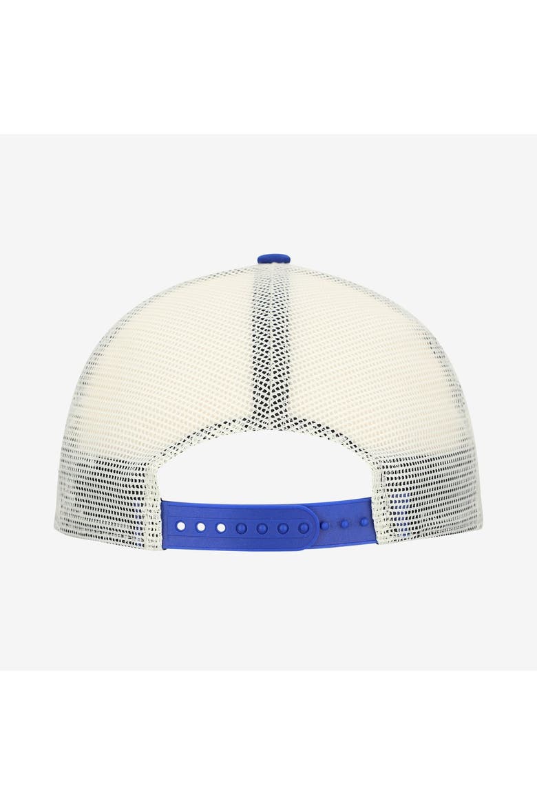 Men's New Era Off White New York Knicks Layered Patch 19TWENTY Adjustable Hat, Alternate, color, Cream