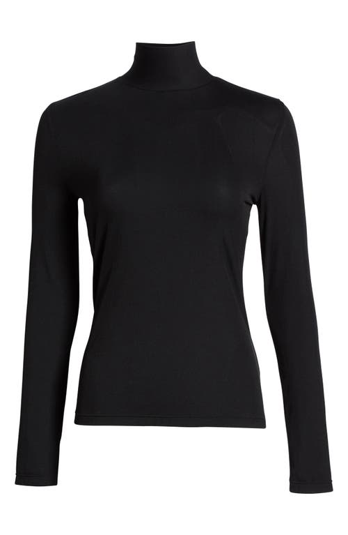 St John Caviar Collection Fine Jersey Turtleneck Top