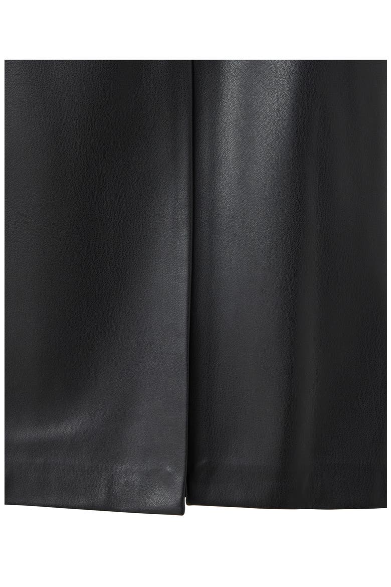 Faux Leather Midi Skirt, Alternate, color, BLACK