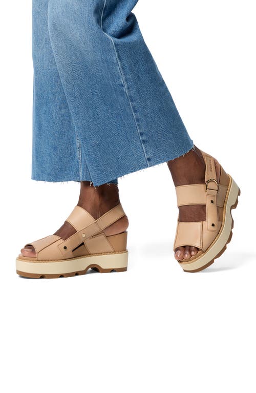Sorel Joani Leather Grip Comfort Sandals In Brown
