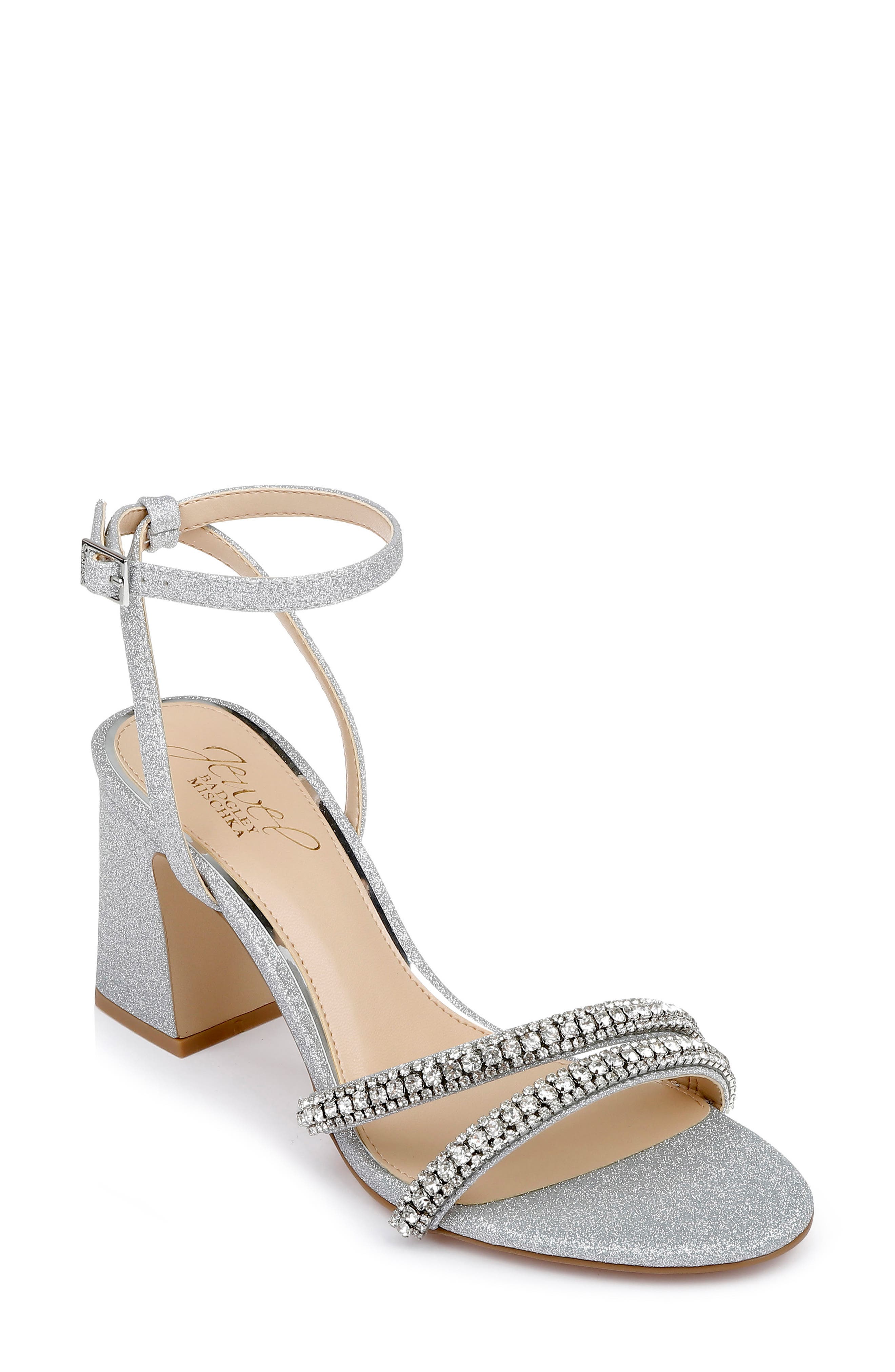 Jewel Badgley Mischka Rosa Ankle Strap Sandal, Main, color, 