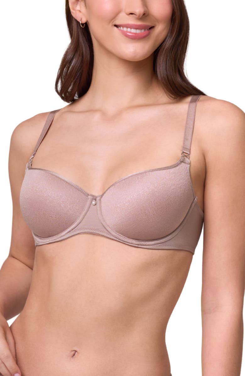 Montelle Intimates Underwire Spacer Balconette Bra, Main, color, Moonshell